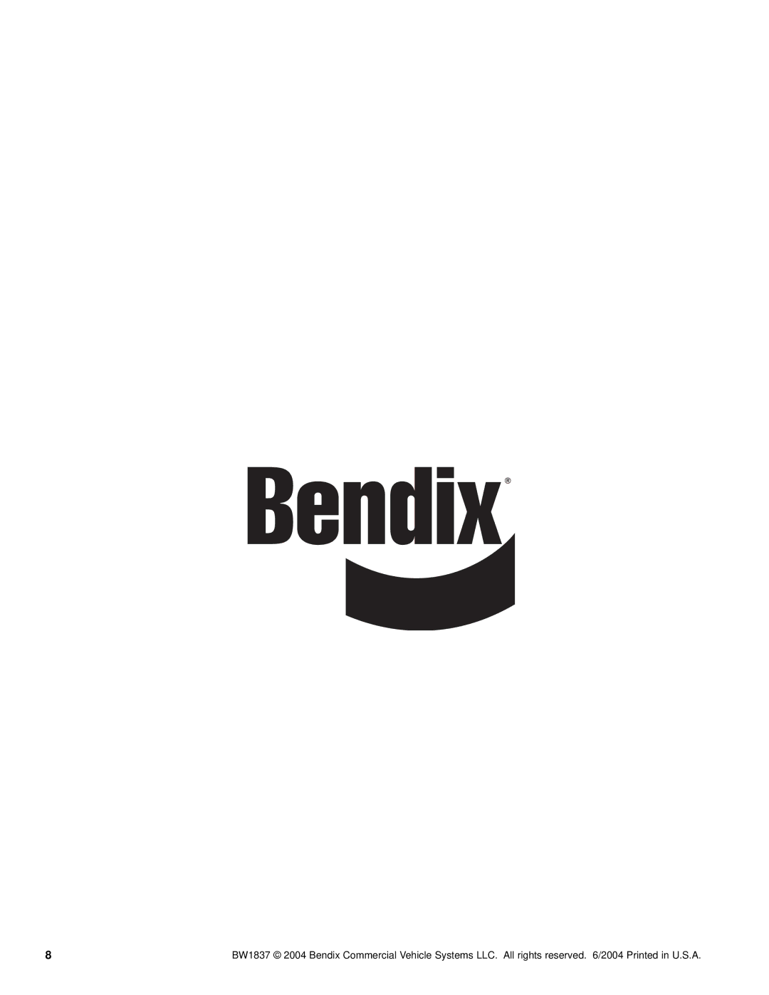 BENDIX BW1837 manual 