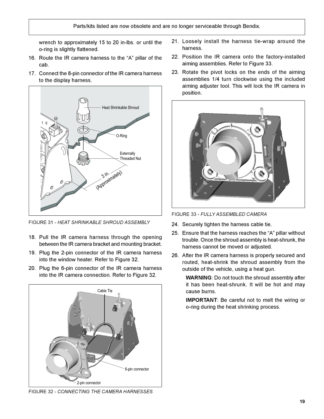 BENDIX BW2212 manual Heat Shrinkable Shroud Assembly 