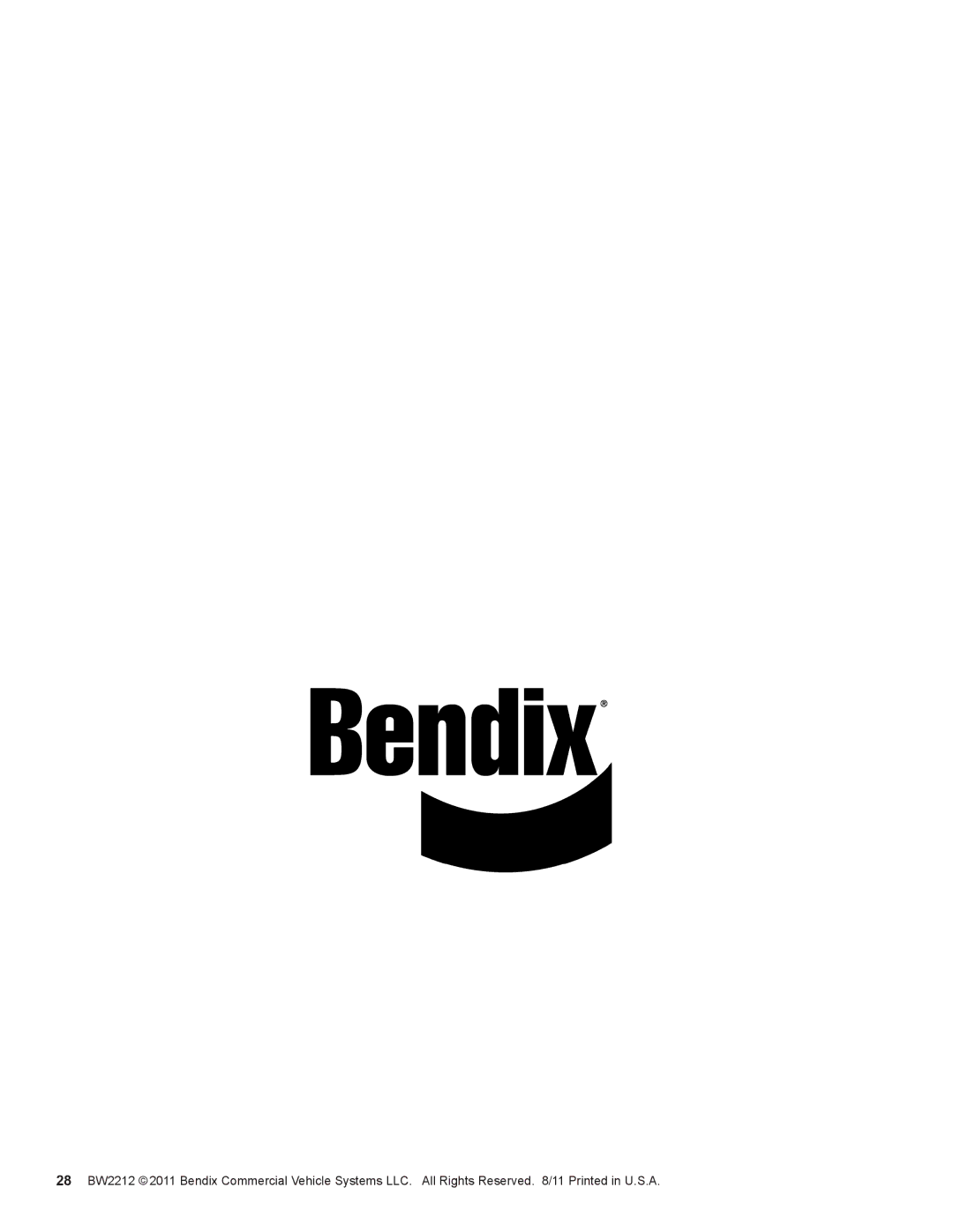 BENDIX BW2212 manual 