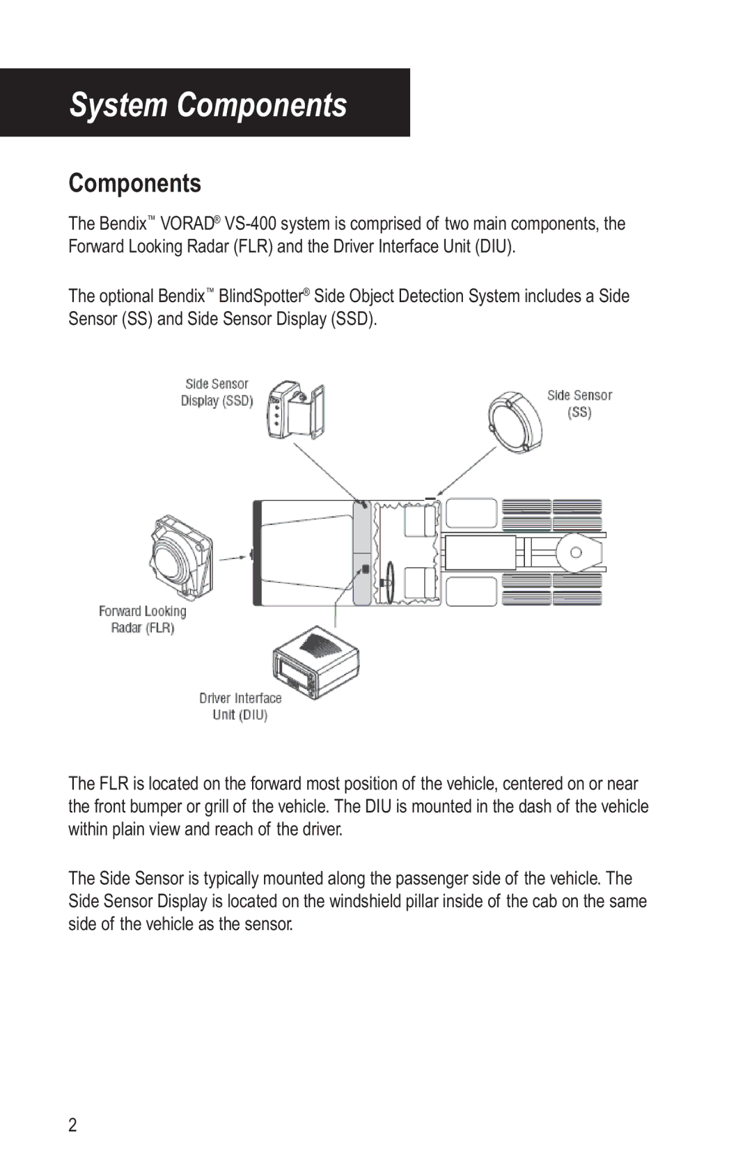 BENDIX BW2769 manual System Components 