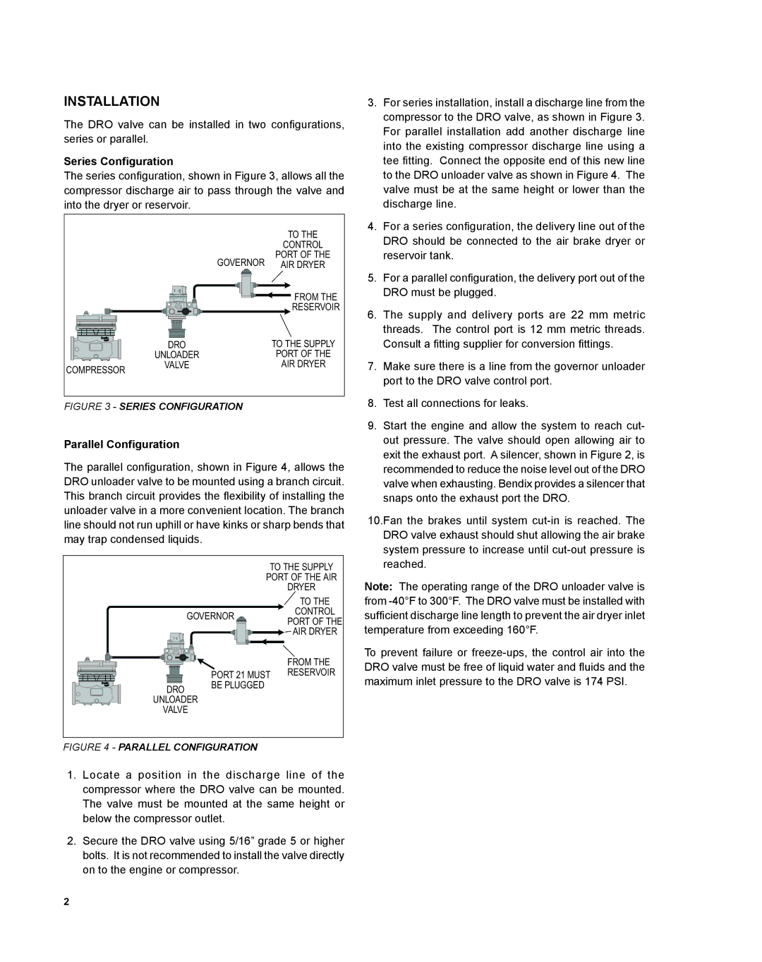 BENDIX BW2789 manual Installation, Series Conﬁguration 