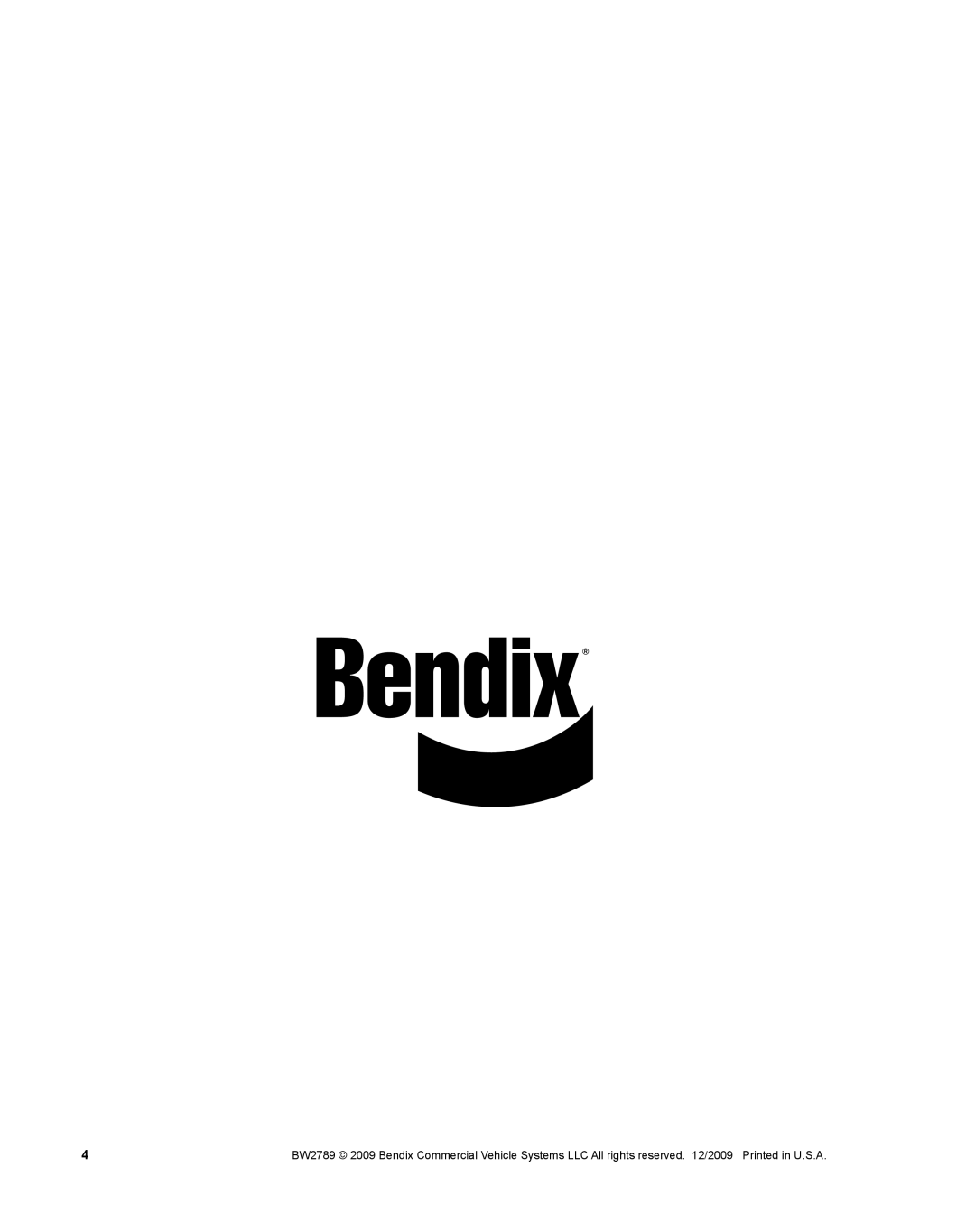 BENDIX BW2789 manual 