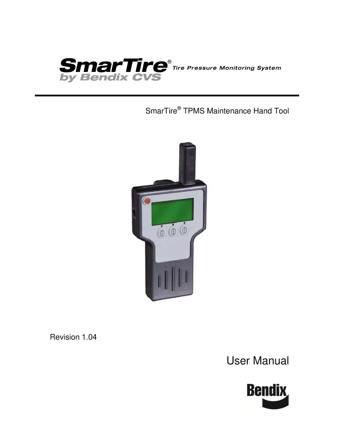 BENDIX BW2809 manual SmarTire Tpms Maintenance Hand Tool Revision 