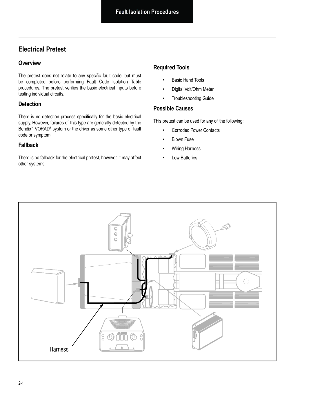 BENDIX BW2849 manual Electrical Pretest, Overview 