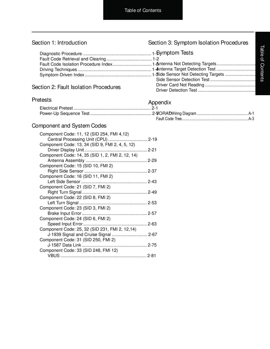 BENDIX BW2849 manual Introduction, Pretests, Component and System Codes, Symptom Tests, Appendix 