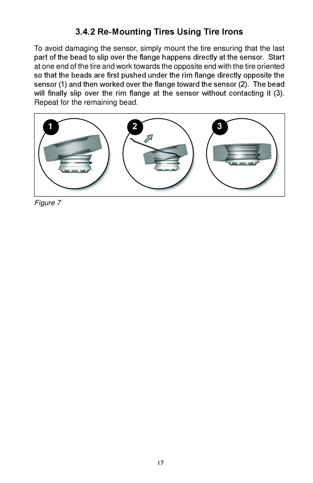 BENDIX BW2920 manual Re-Mounting Tires Using Tire Irons 