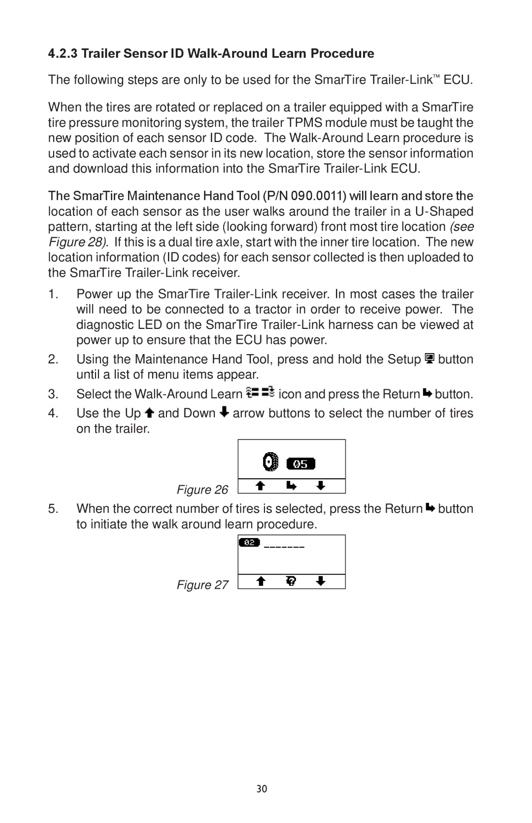 BENDIX BW2920 manual Trailer Sensor ID Walk-Around Learn Procedure 