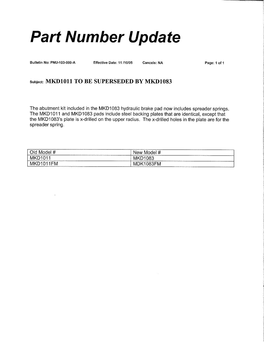 BENDIX PNU-103 manual 
