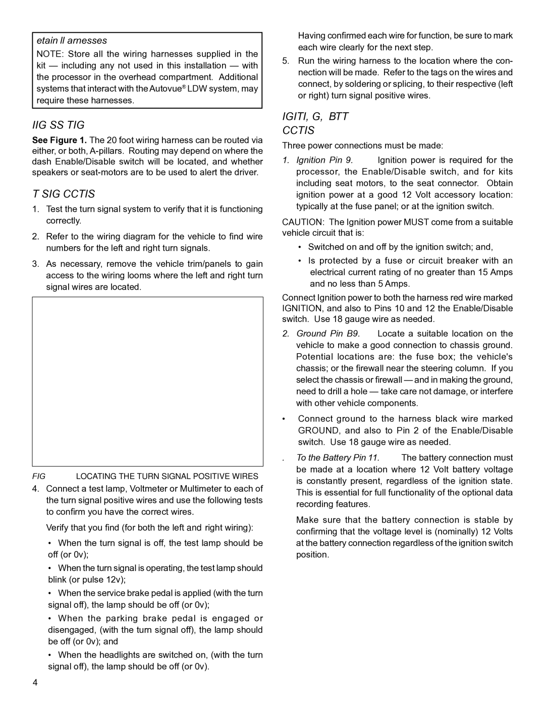 BENDIX S-1580 manual Wiring Harness Routing, Turn Signal Connections, IGNITION, GROUND, and Battery Connections 