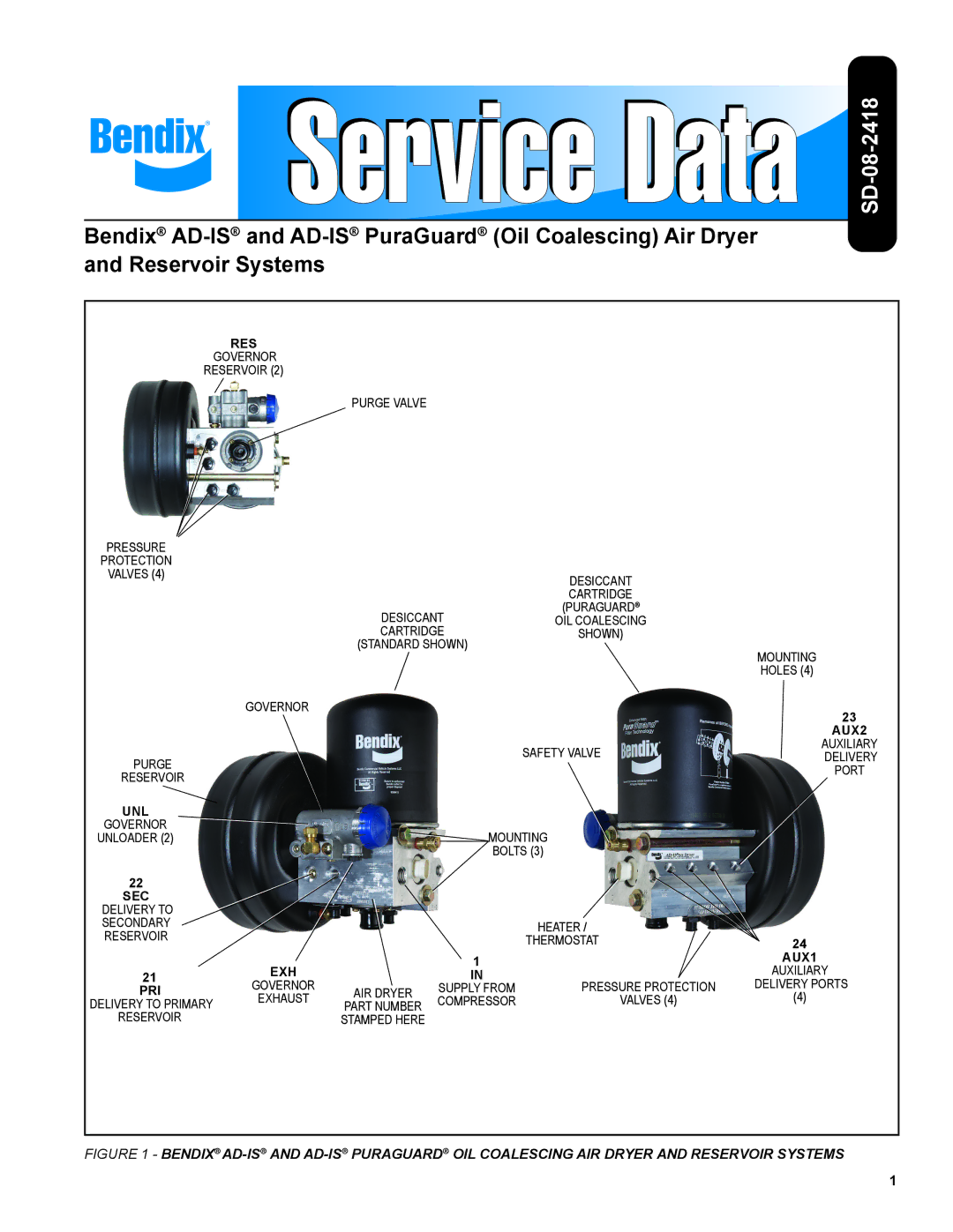 BENDIX SD-08-2418 manual 