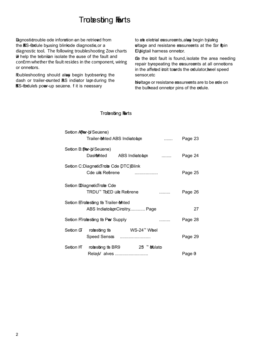 BENDIX TABS-6 TRAILER ABS MODULE manual Troubleshooting Flowcharts, ABS Indicator Lamp Circuitry 