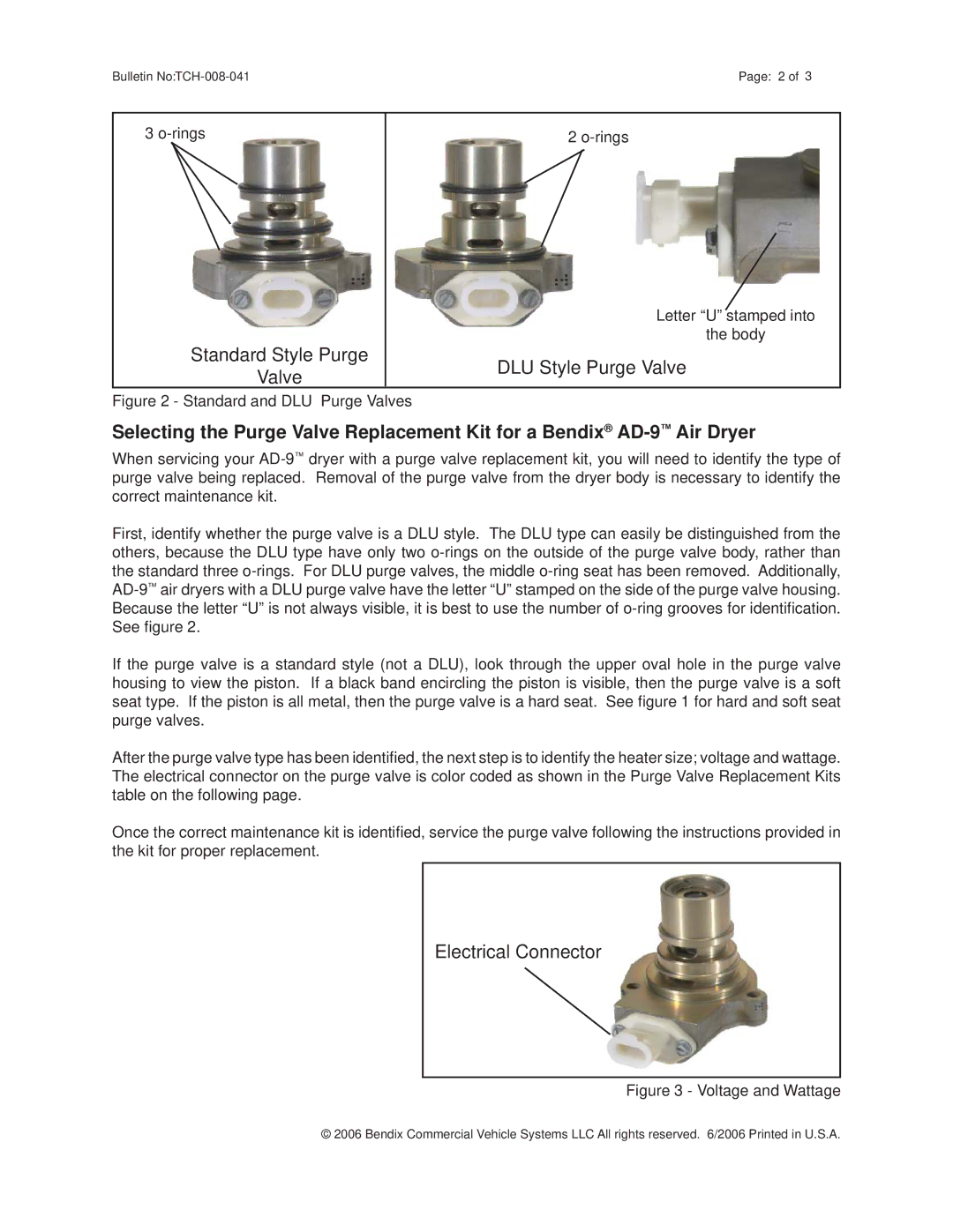 BENDIX TCH-008-041 manual Standard Style Purge Valve 