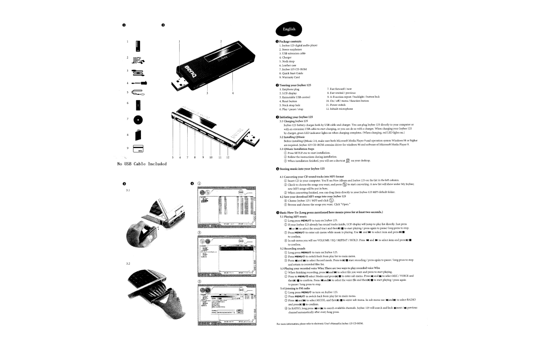 BenQ 125 manual 