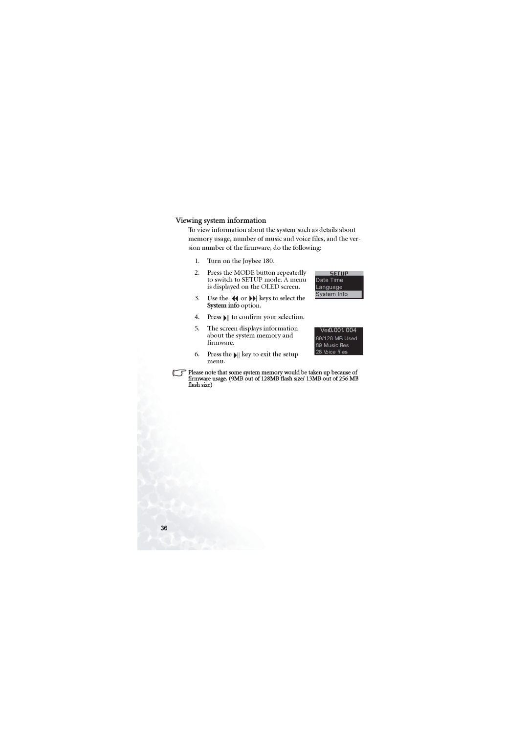 BenQ 180 user manual Viewing system information 