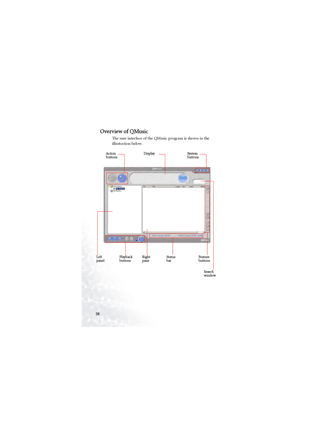 BenQ 180 user manual Overview of QMusic 