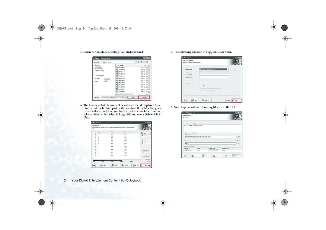 BenQ 2000 Series user manual JB2000E.book Page 24 Tuesday, March 23, 2004 857 AM 