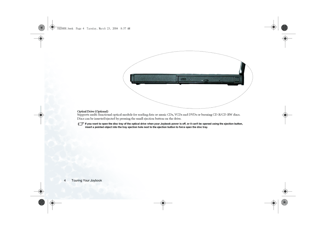 BenQ 2000 Series user manual Optical Drive Optional 