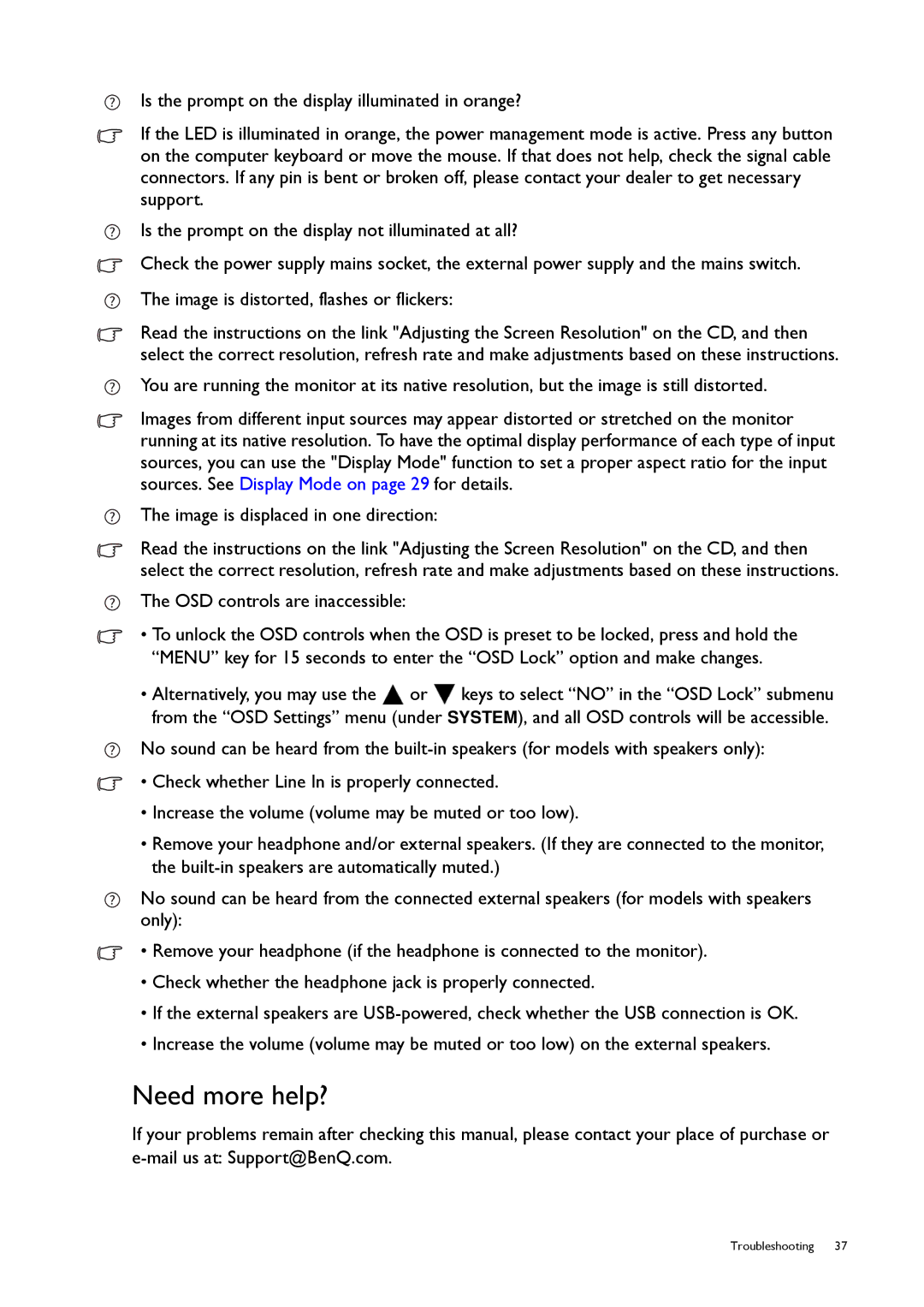 BenQ GW2250, 9H.L8PLB.QPA user manual Need more help? 