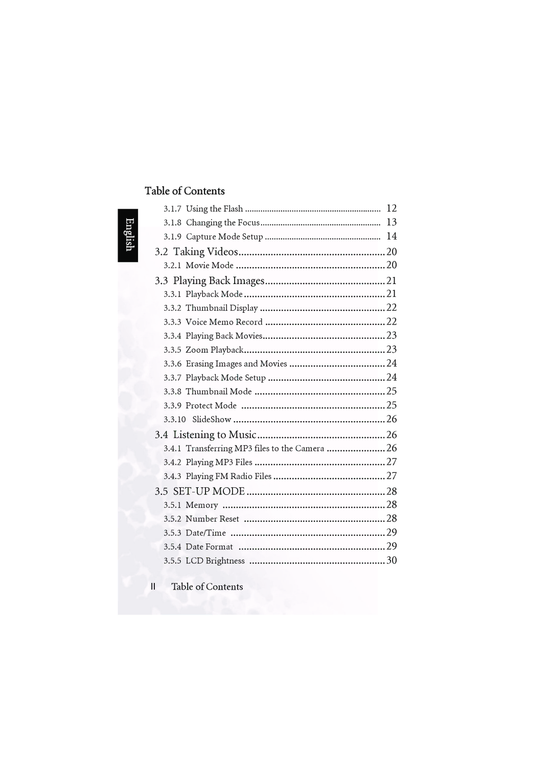 BenQ DC S30 user manual Table of Contents 