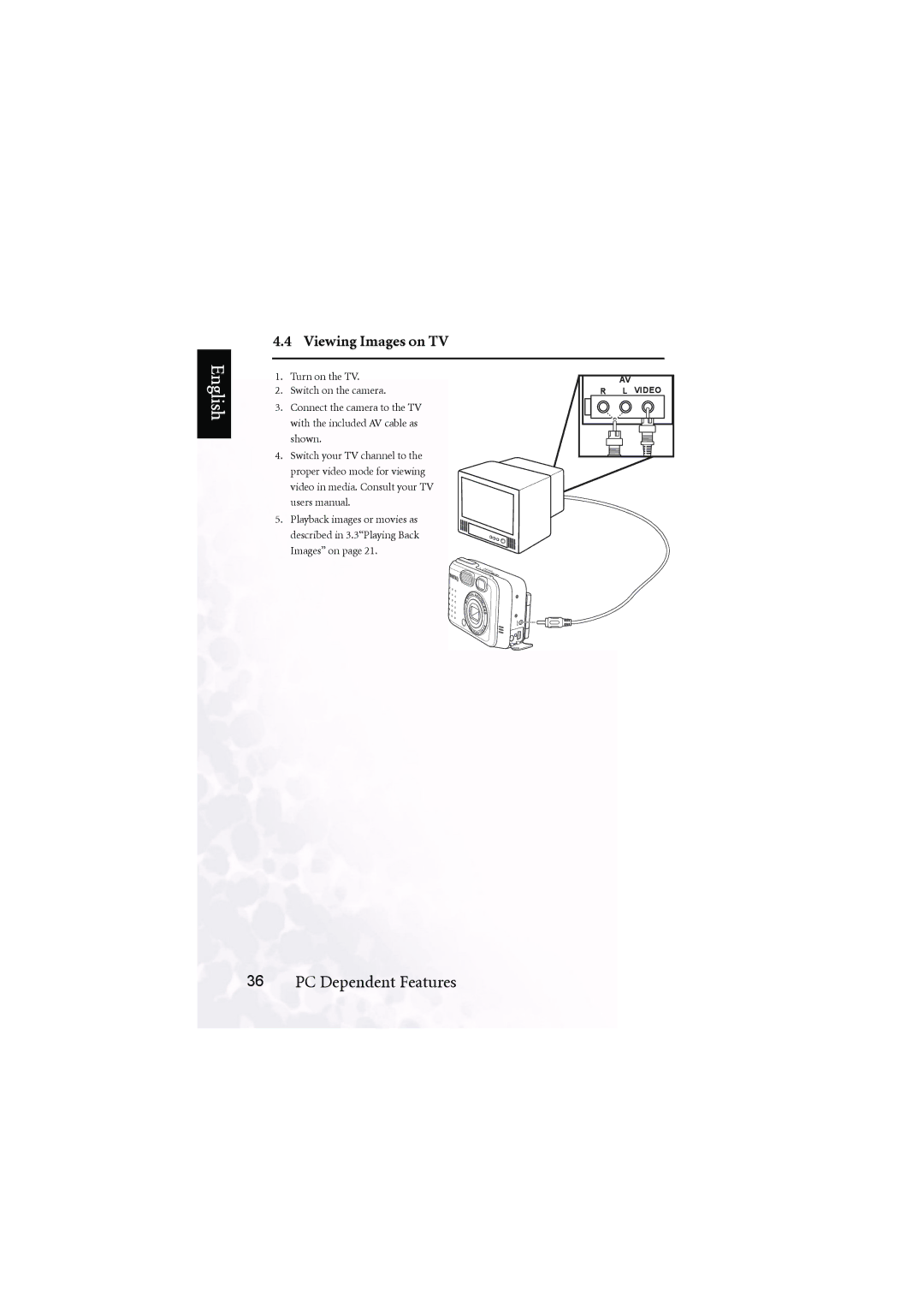 BenQ DC S30 user manual Viewing Images on TV 