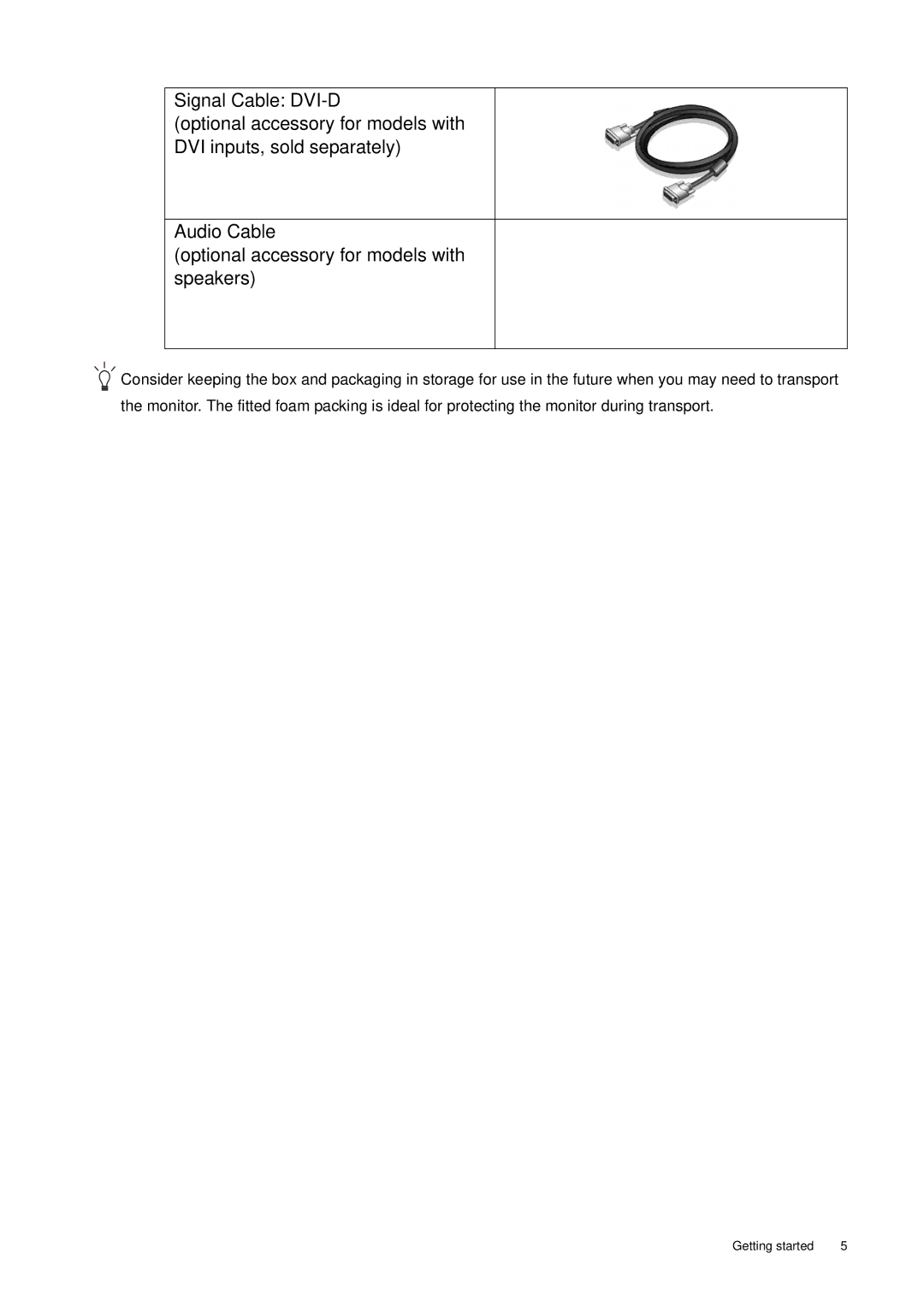 BenQ E2200WA, E2000WA, E900A, E900N, E700N, E700A, E900WN, E900WA user manual Getting started 