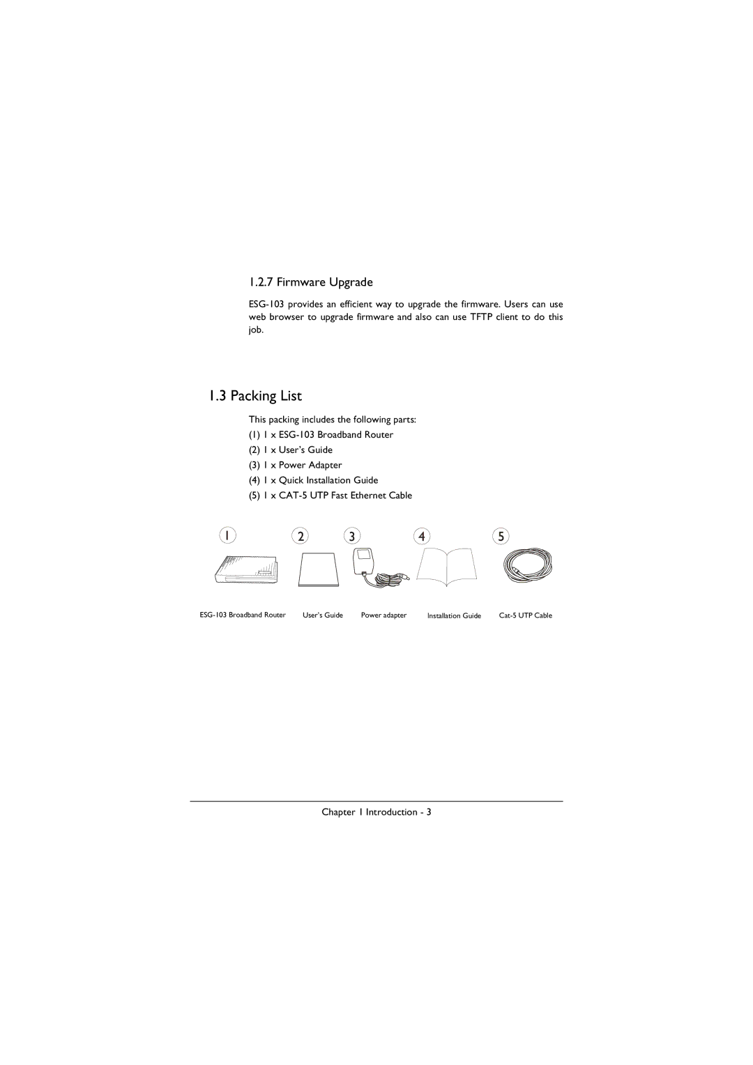 BenQ ESG-103 manual Packing List, Firmware Upgrade 