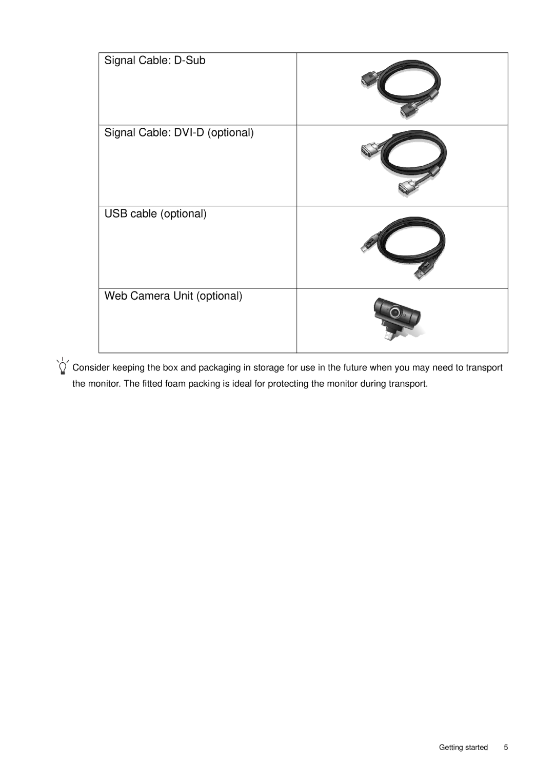 BenQ FP241WZ user manual Getting started 