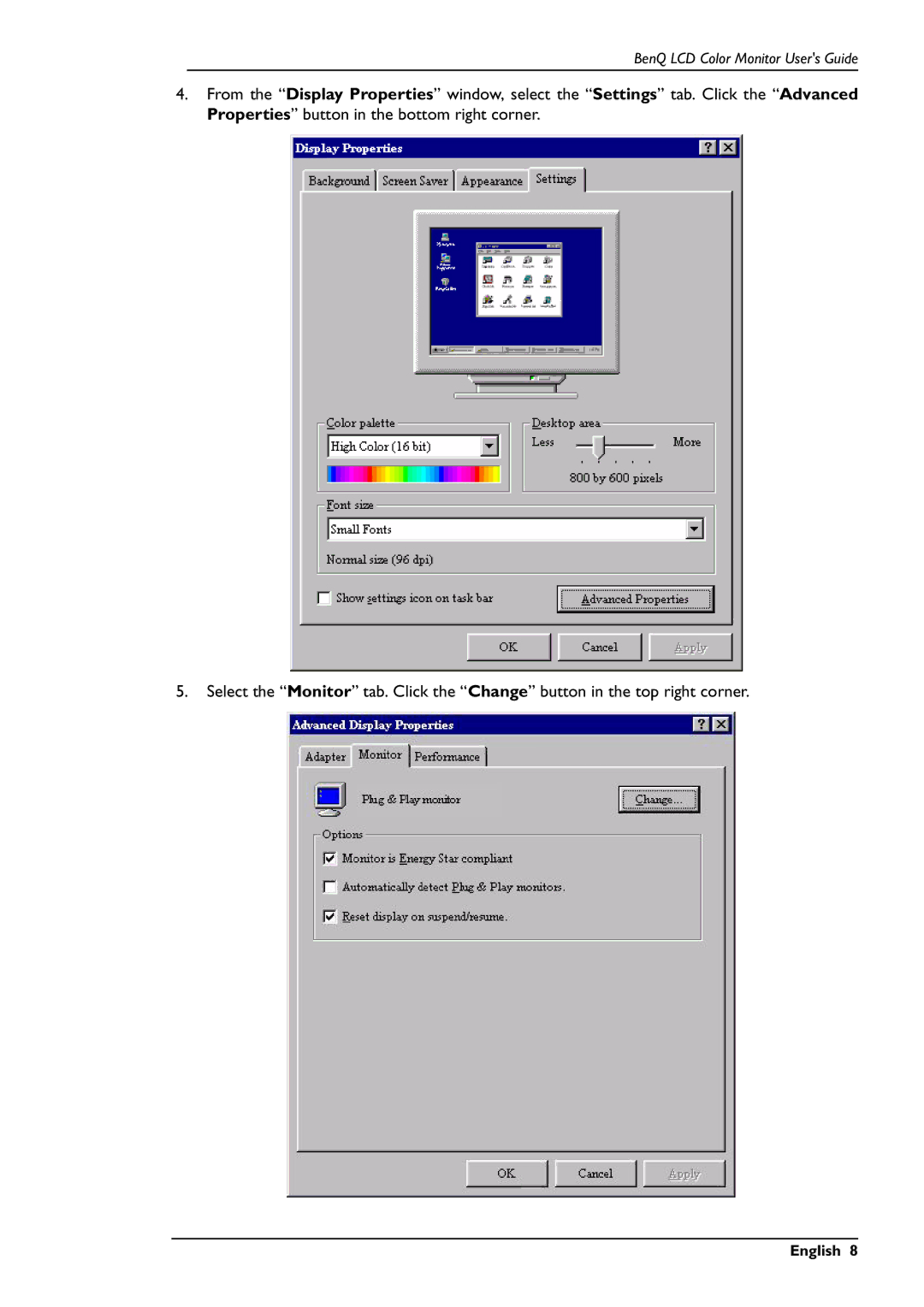 BenQ FP557s user manual English 