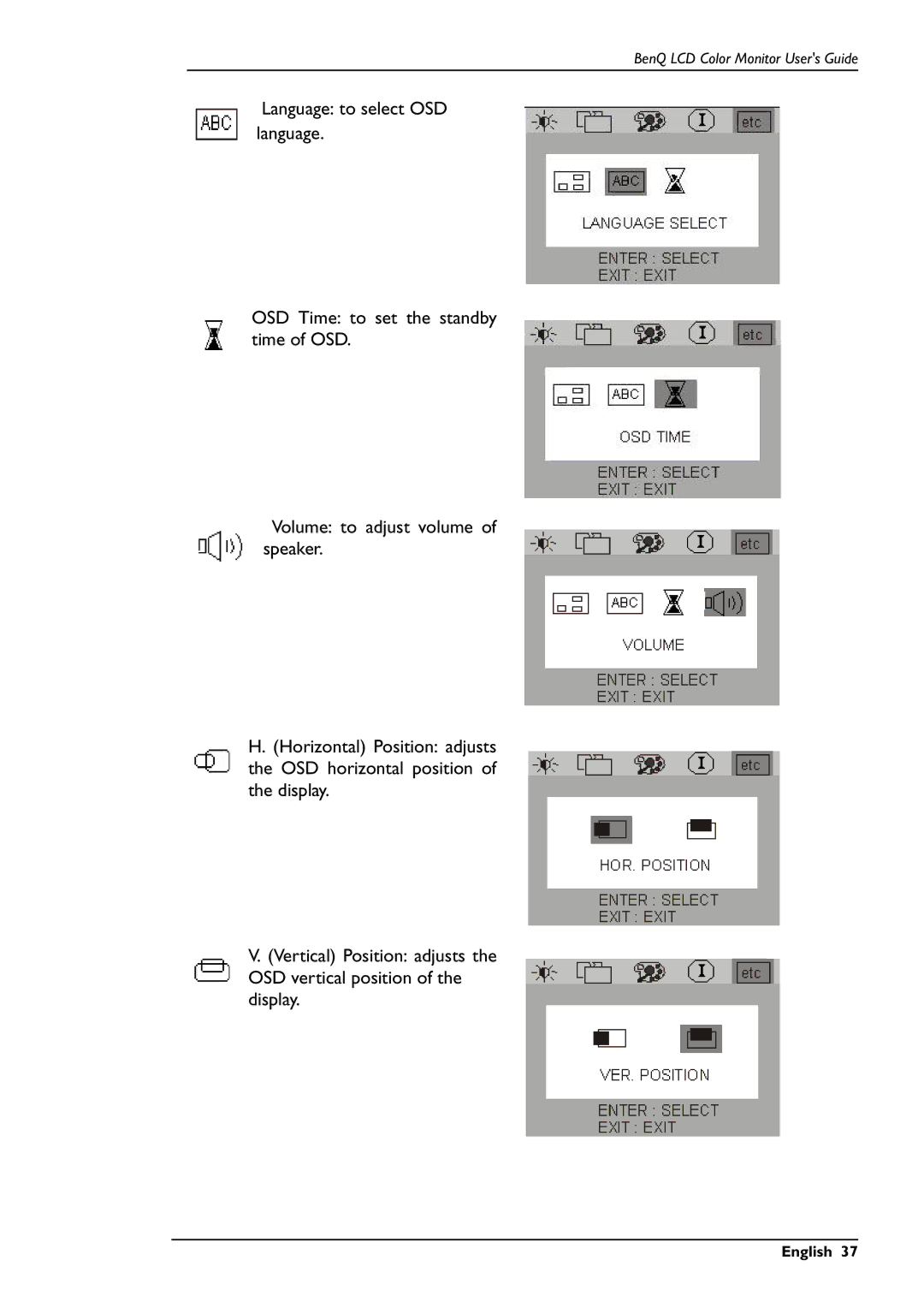 BenQ FP567 user manual English 