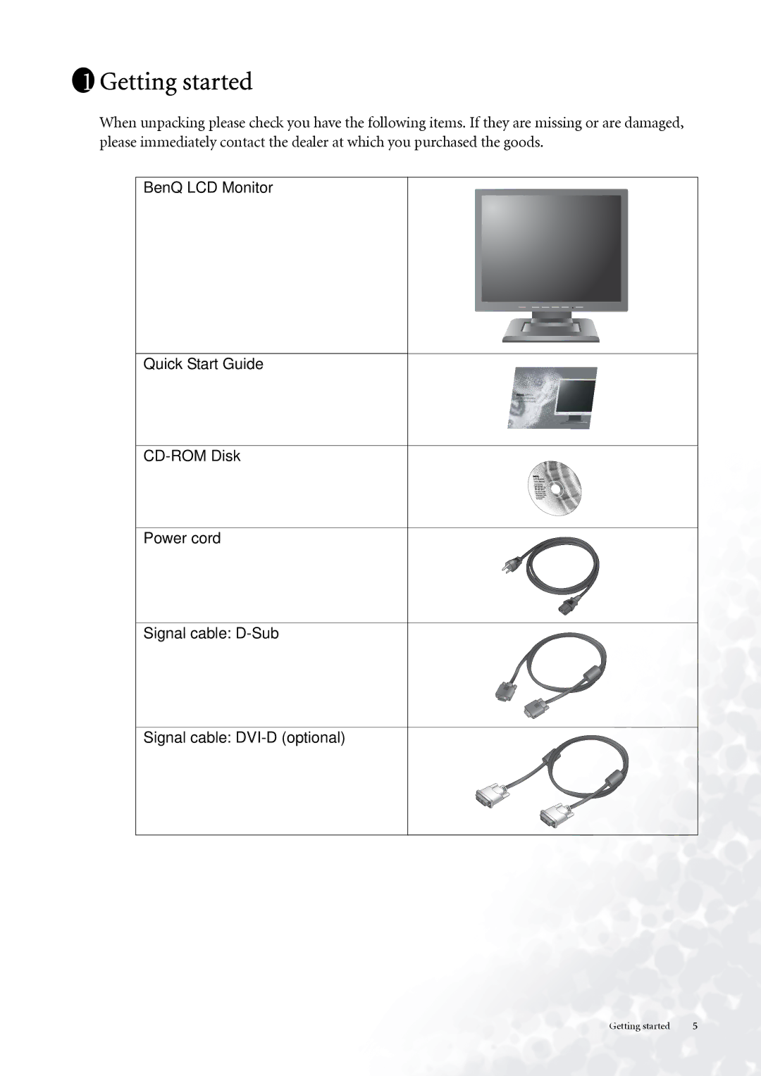 BenQ FP937s user manual Getting started 