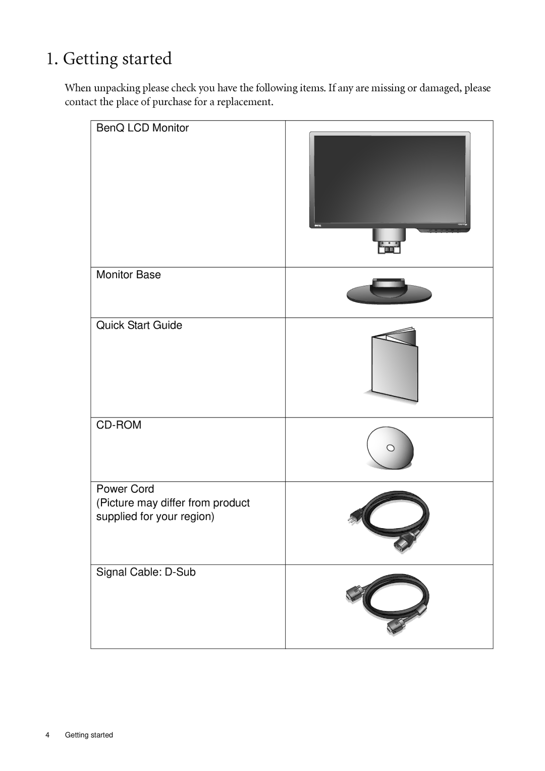 BenQ G2220HDA, G2020HDA user manual Getting started, Cd-Rom 