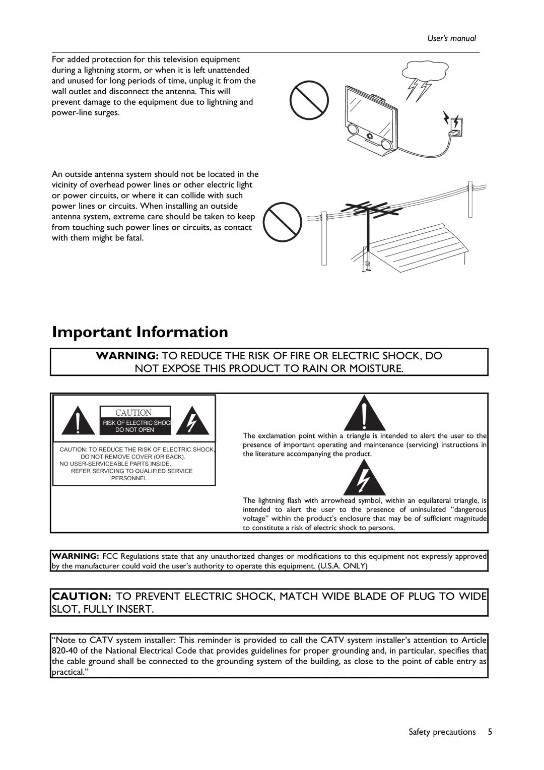 BenQ H200:A user manual Important Information 