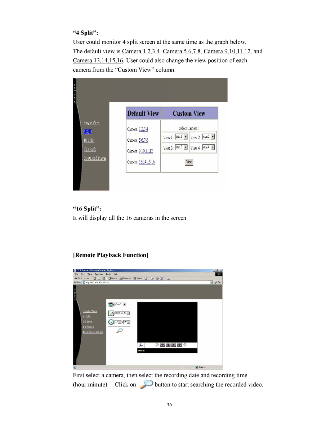 BenQ HDR-16EP user manual Split 