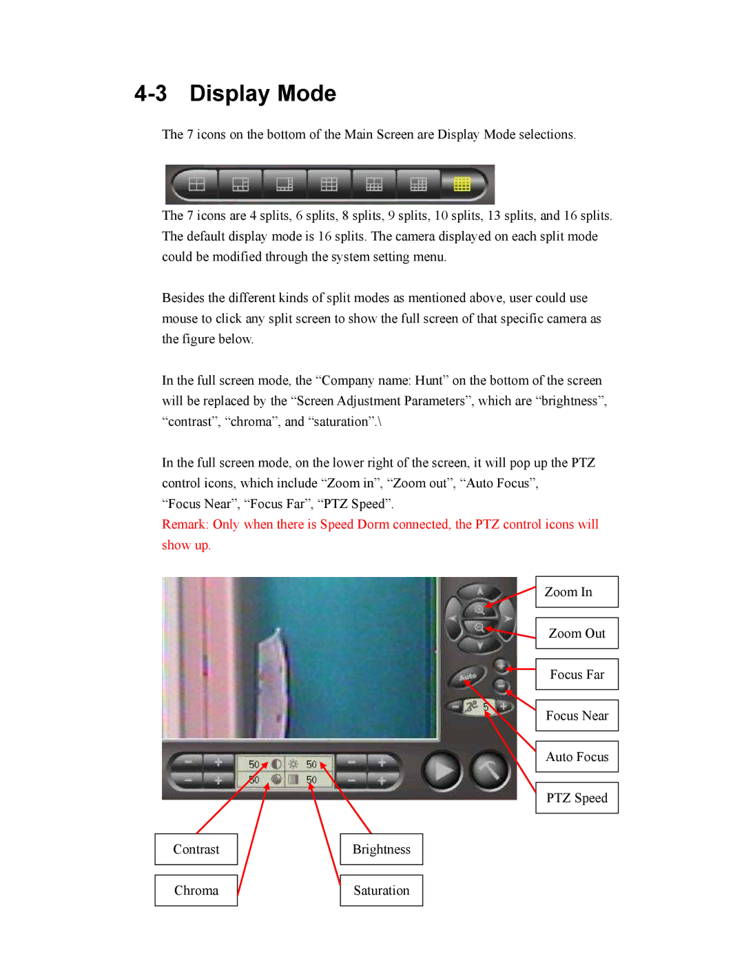 BenQ HDR-16EP user manual Display Mode 