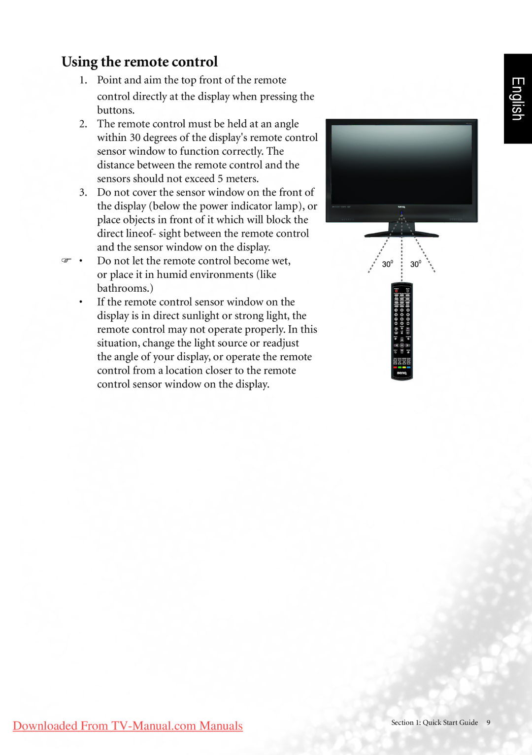 BenQ MK2442 manual Using the remote control 