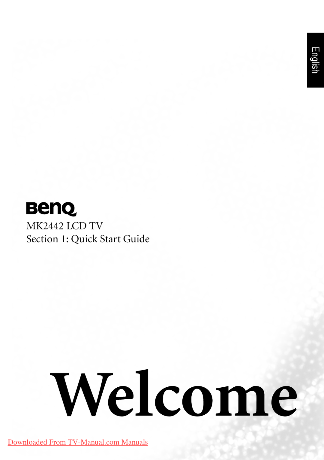 BenQ MK2442 manual Welcome 