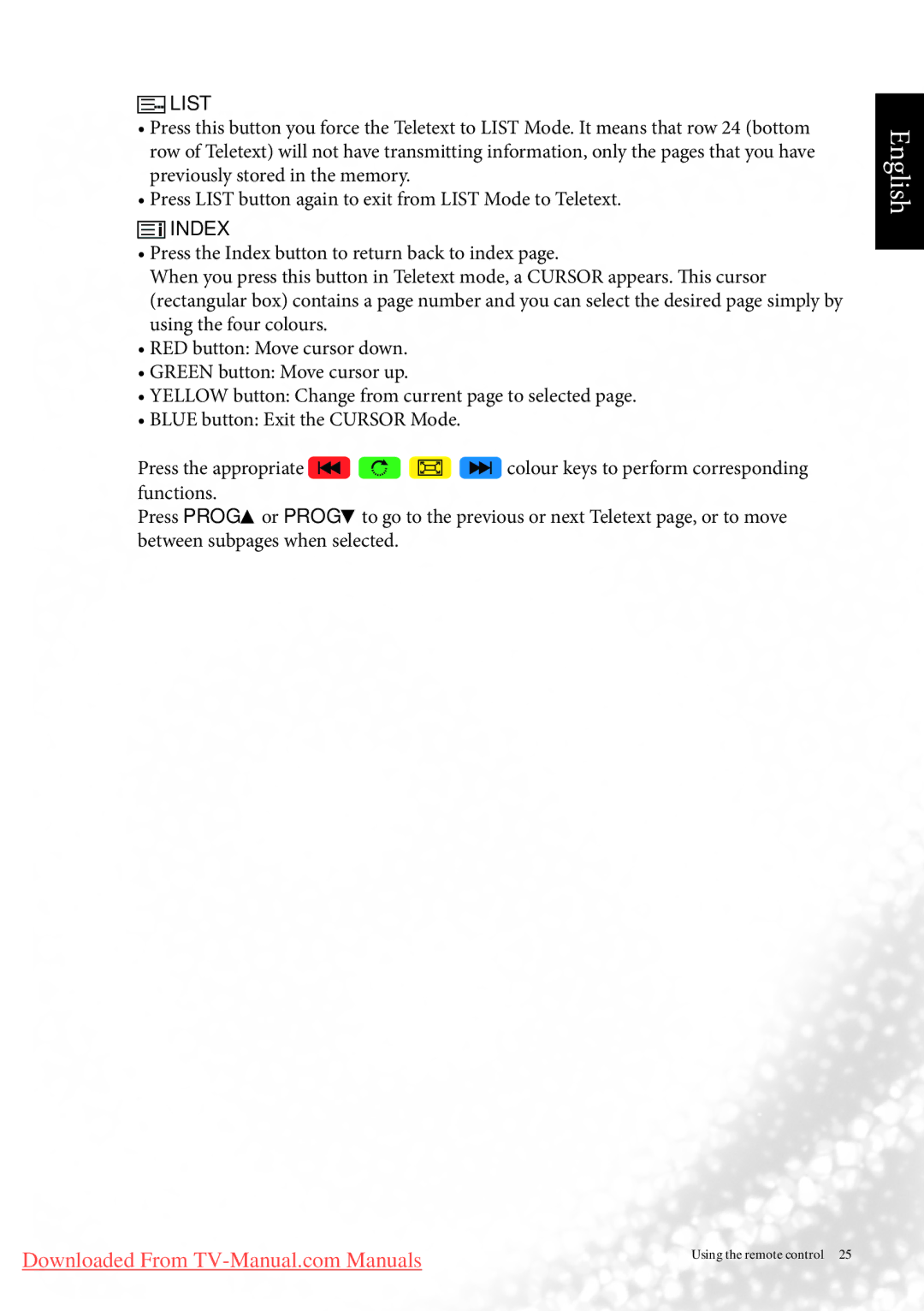 BenQ MK2443 manual List, Index 