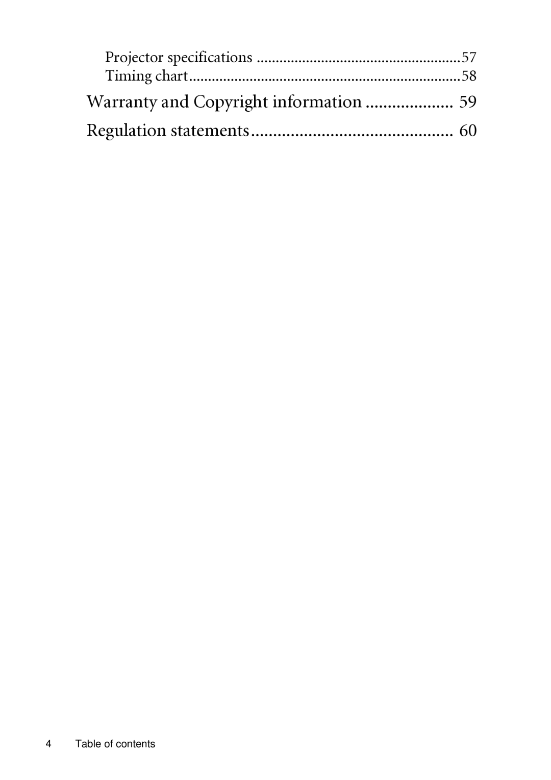 BenQ MP511 user manual Regulation statements 