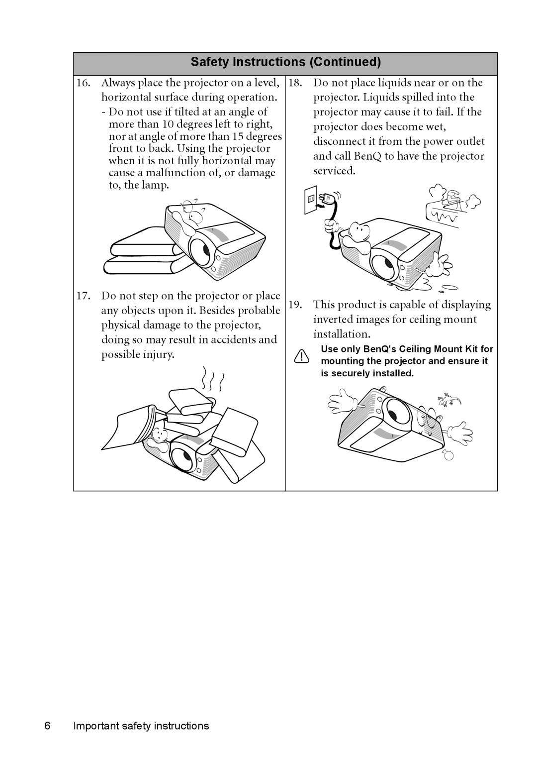 BenQ MP525 ST, MP515 ST user manual Installation 