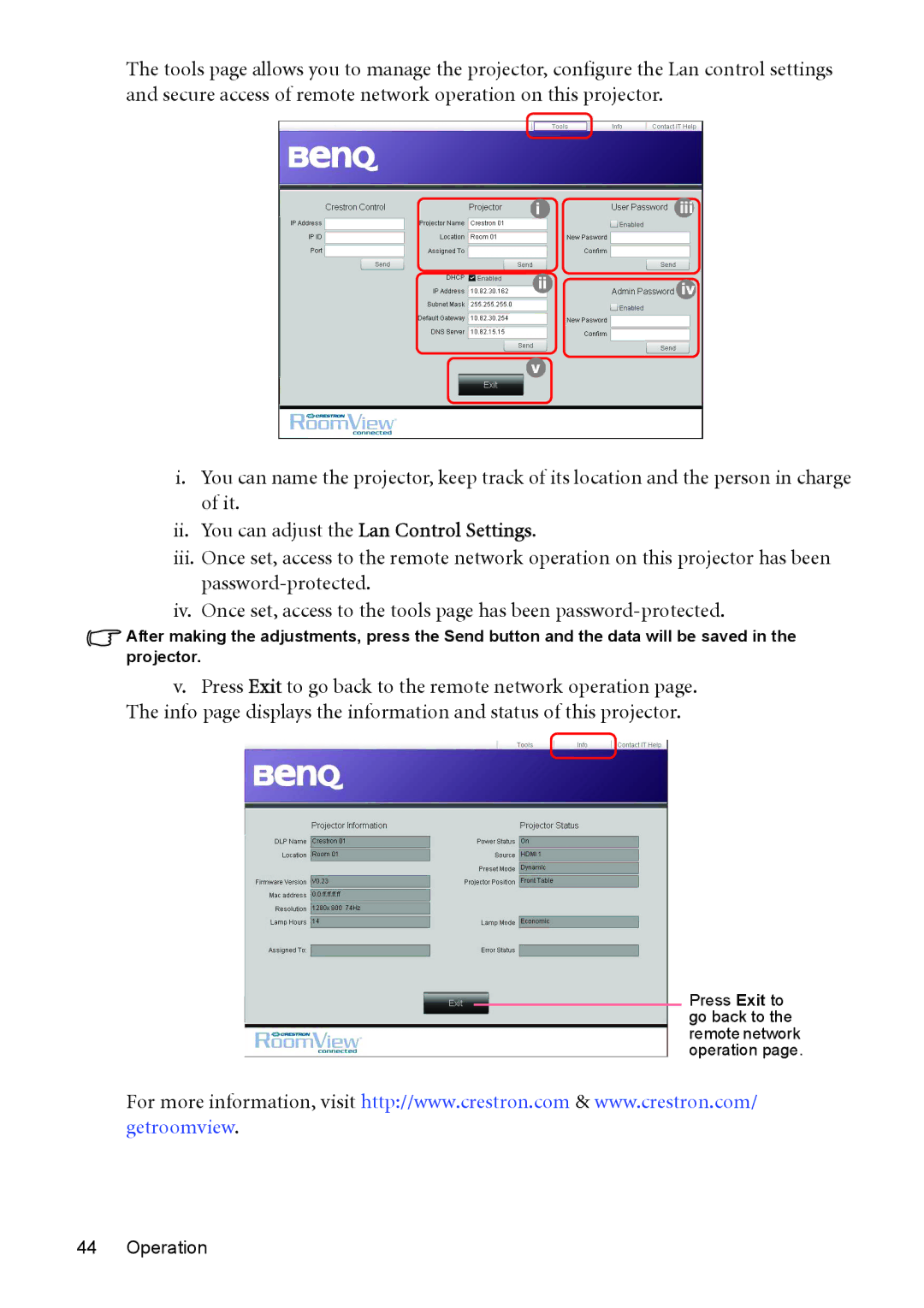 BenQ MP526, MP576, MP575, MP525, MP515 manual Iiii Iiiv 