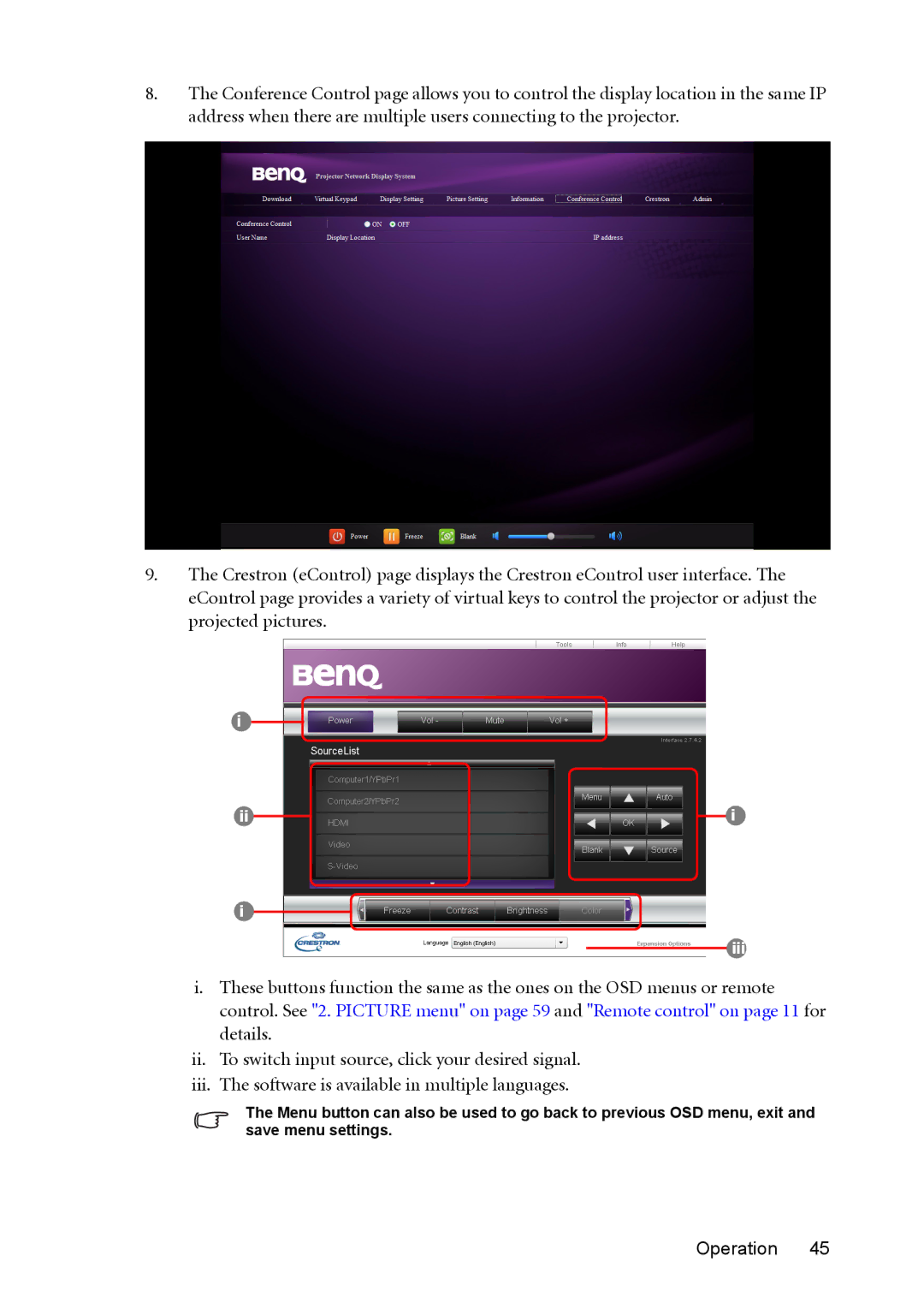 BenQ MX812ST, MW811ST user manual Iii 