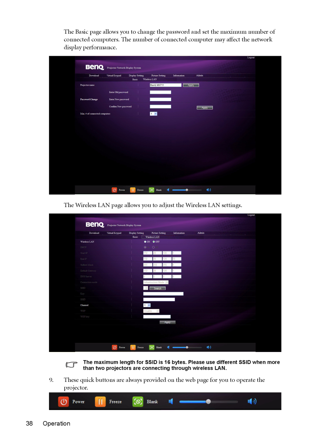 BenQ MX613ST, MS612ST user manual 