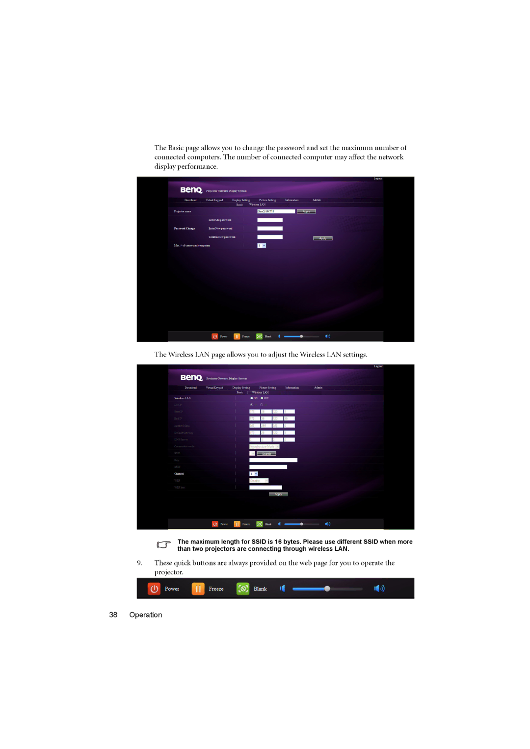 BenQ MX615, MS614 user manual 