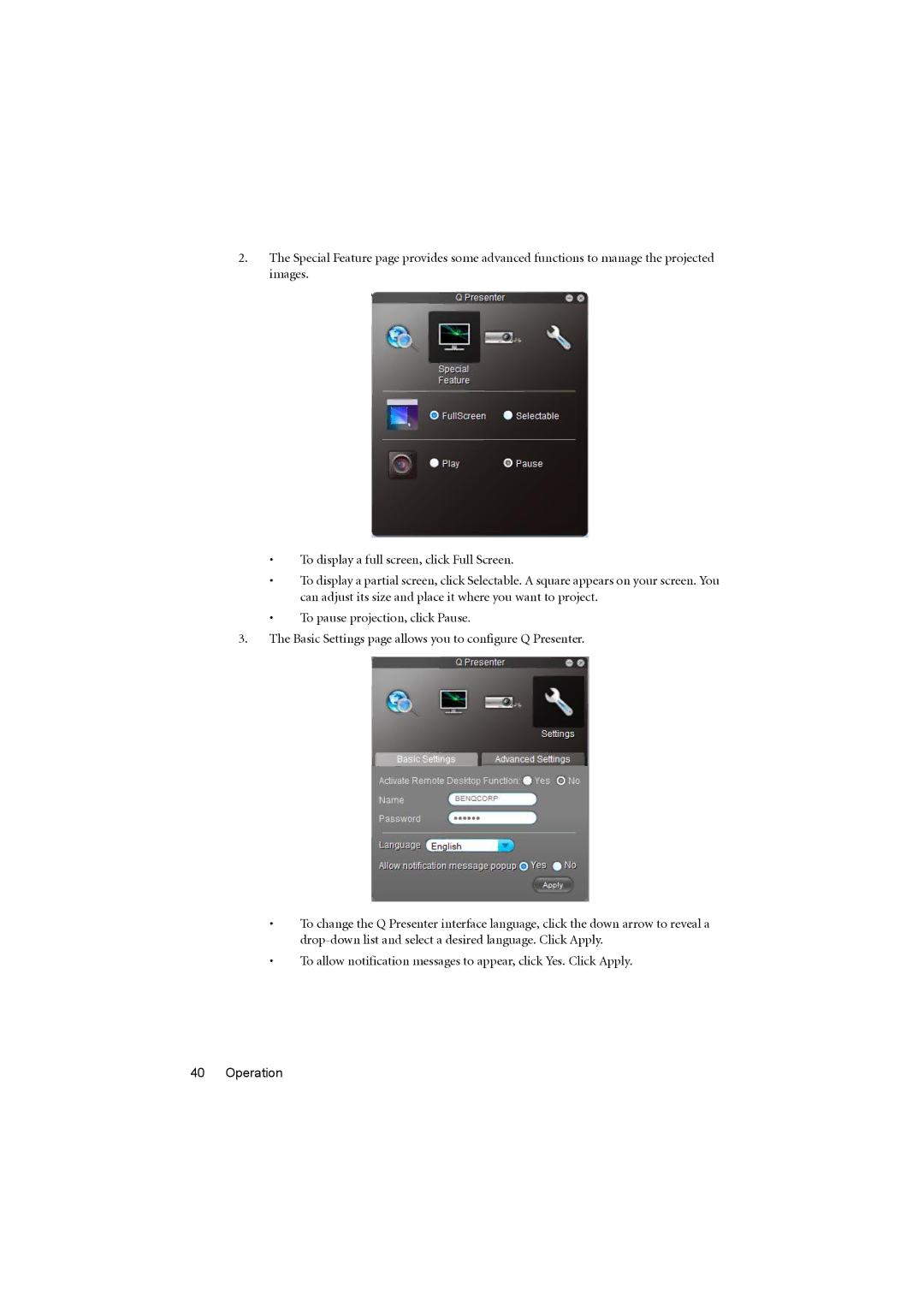 BenQ MX615, MS614 user manual 