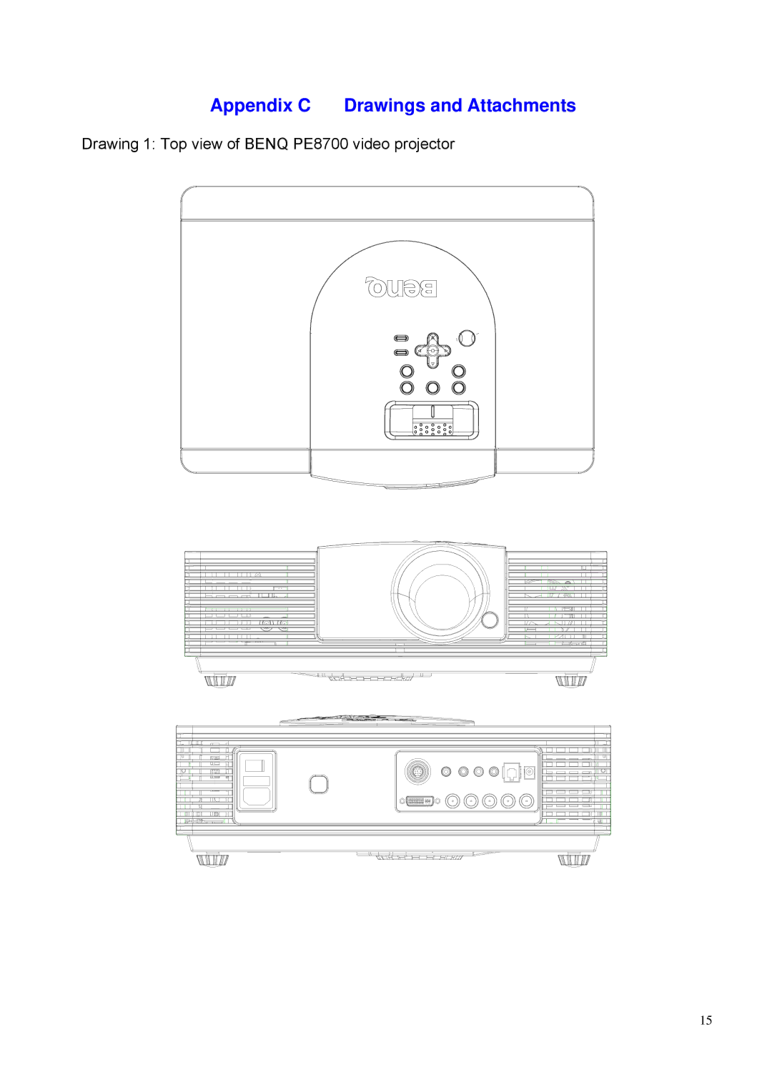 BenQ PE8700 service manual Appendix C Drawings and Attachments 