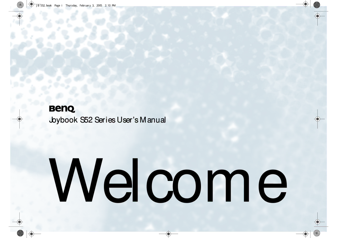 BenQ S52 user manual Welcome 