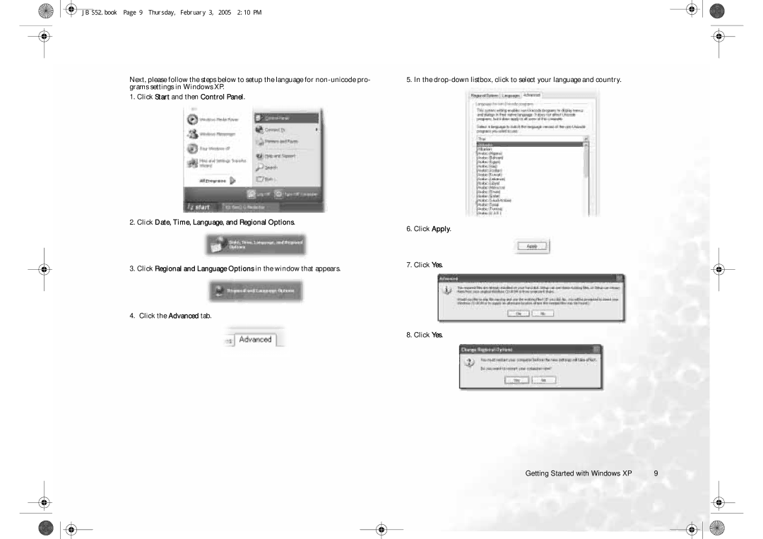 BenQ user manual JB S52.book Page 9 Thursday, February 3, 2005 210 PM 