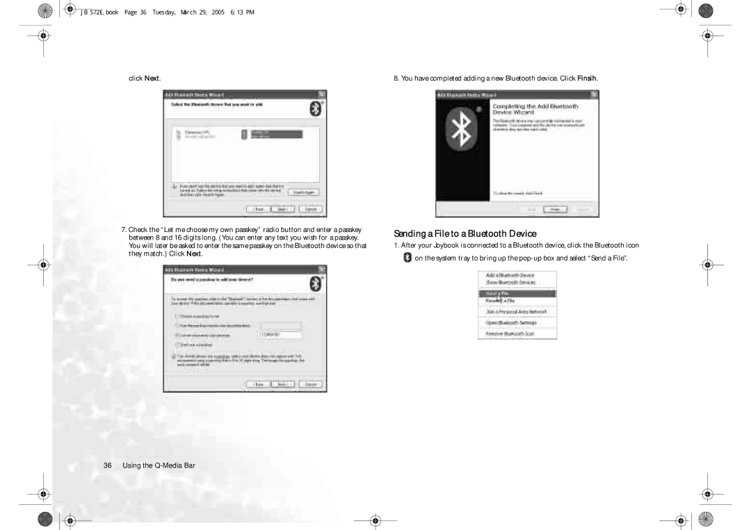 BenQ S72 user manual Sending a File to a Bluetooth Device 