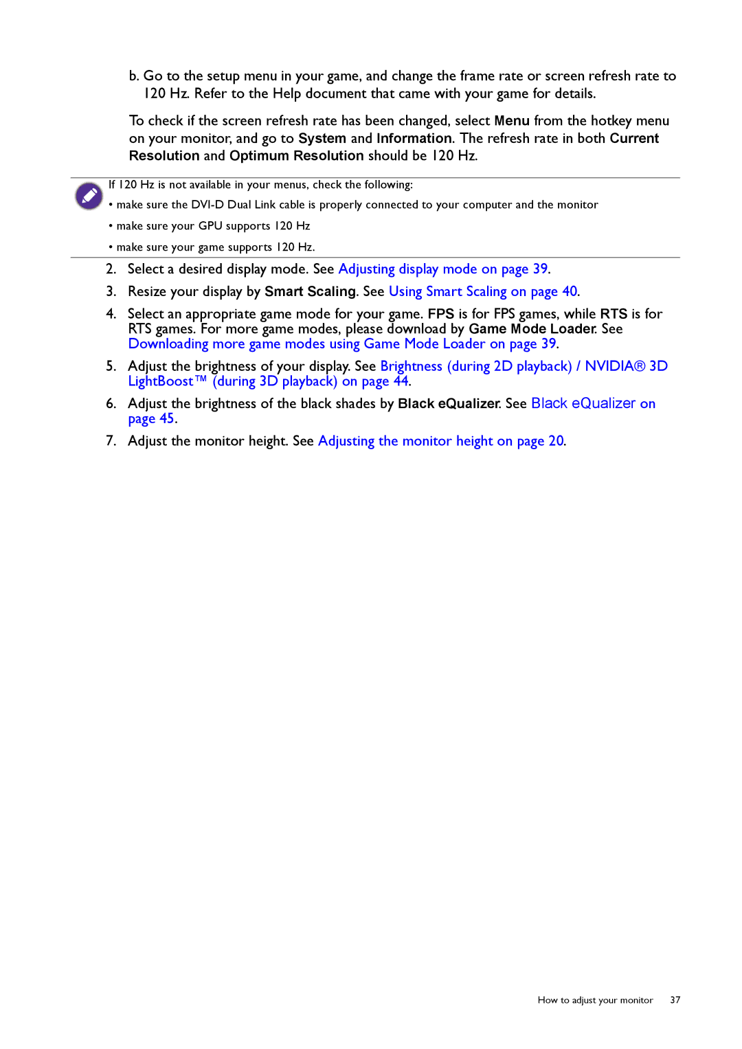 BenQ XL2720T user manual How to adjust your monitor 