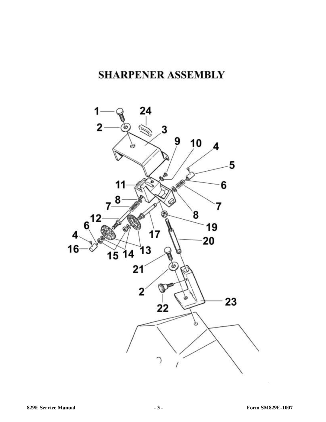 Berkel service manual Form SM829E-1007 